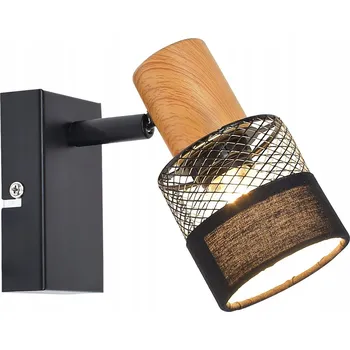 Lampička COLETTA Reflektor černý dřevěný SPL-90110-1 Italux [čokoláda ]