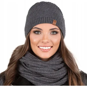 Čepice Vivisence zimní čepice beanie šedá, univerzální velikost