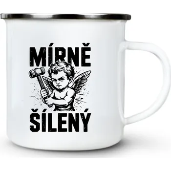 Mírně šílený - Plechový hrnek VELKÝ 400ml (500 ml po okraj) - 400 ml