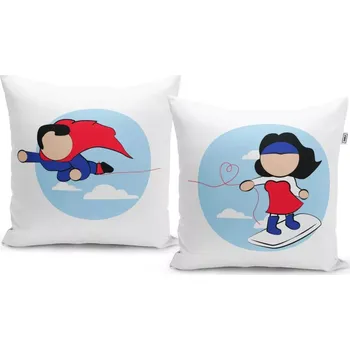 Polštář Sablio Polštáře Superhrdinové: 2ks 40x40 cm