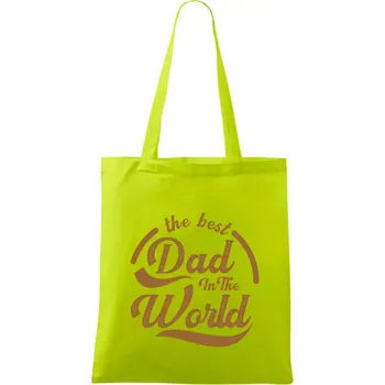 The best dad in the world - psaci - Taška bavlněná - 42 x 38 cm ( Limetková )