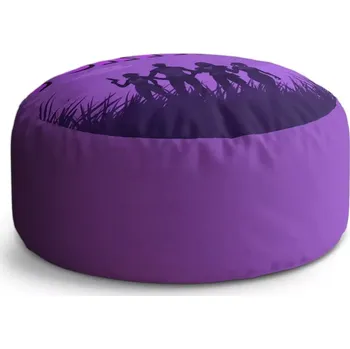 Taburet Sablio Taburet Circle FORTNITE Fialová silueta: 38x48 cm