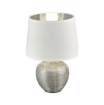 Lampička Stolní lampa Trio Luxor bílá, šedá 40 W