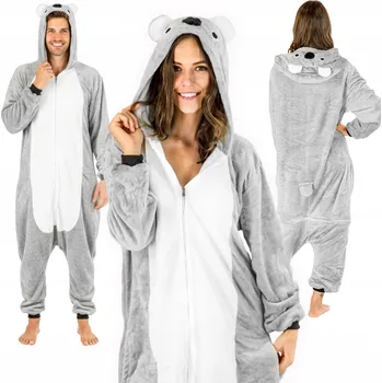 Podprsenka Pánský overal kostým koala, pyžamo dárek pro manžela, kigurumi kombinéza, zimní, velikost M