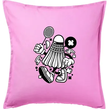 Polštář Badmintoňák - Polštář 50x50 - 50x50 - Pouze potah ( Růžová )