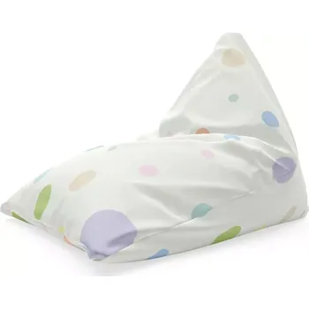 Sedací pytel Sablio Sedací vak Triangl Tříbarevné puntíky: 120 x 100 x 100 cm