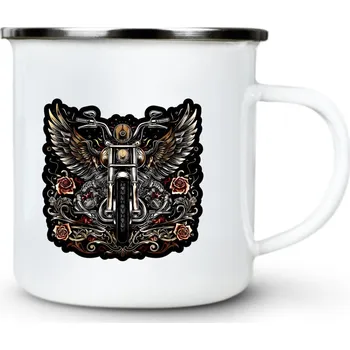 Motorkářská svoboda - Plechový hrnek VELKÝ 400ml (500 ml po okraj) - 400 ml