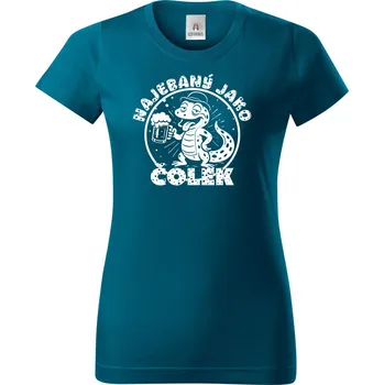 Chlapecké tričko Najebaný jako čolek, bílý tisk - Dámské tričko Basic - Nejoblíbenějí - M