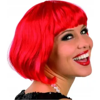 Paruka KRÁTKÁ ČERVENÁ PARUKA S OFINOU