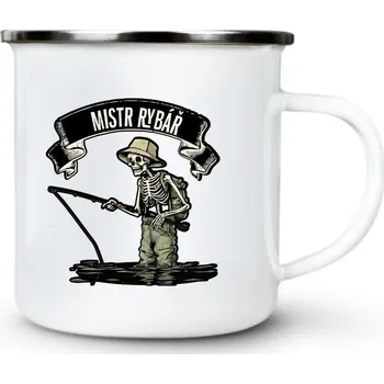 Mistr RYBÁŘ - Plechový hrnek VELKÝ 400ml (500 ml po okraj) - 400 ml