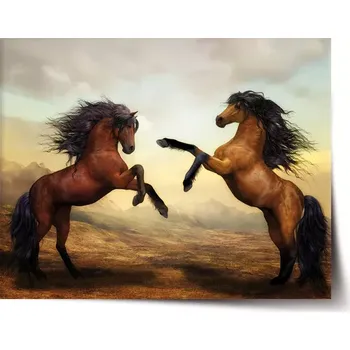 Plakát Sablio Plakát Vzpínající se koně - 60x40 cm
