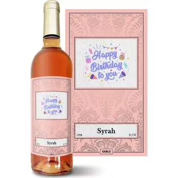 Víno Sablio Růžové víno Happy birthday to you 3: 0,75 l
