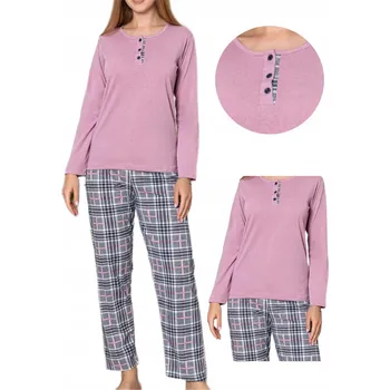 Dámské noční prádlo Christina Secret dámské pyžamo bavlna růžové velikost 3XL