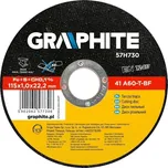 Graphite Řezný kotouč 115 x 1,0 x 22,2 mm, 41 A60-T-BF, INOX, 57H730