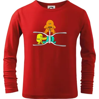 Chlapecké oblečení Elektřina v praxi - Triko dětské Long Sleeve - 122 cm/6 let ( Červená )