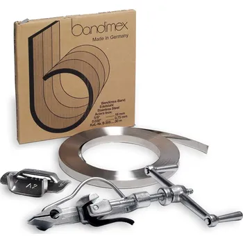 Obalový materiál Sada pro kotvení BANDIMEX Sada: Bandimex páska B133 9.5x0.4 mm 30m, Bandimex spony S253 9.5 mm 100ks, Upínák US 30
