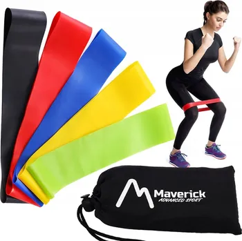 SADA 5 odporových GUM POPRUHY NA CVIČENÍ rehabilitace MINI BAND tréninkové