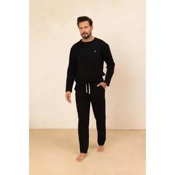 Pánské pyžamo Pyžamo Regina 497 long/r M-XL pánské latte M