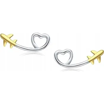 Náušnice STŘÍBRNÉ NÁUŠNICE NÁUŠNICE V SRDÍČKA FORMÁLU