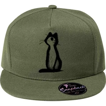 Pánské tričko Neonová kočka, černý potisk - Kšiltovka, čepice 5P RAP - nastavitelná