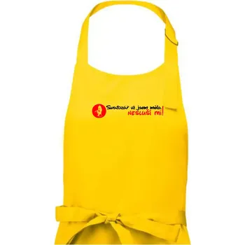 Kuchyňská zástěra Svatozář už jsem měla, nesluší mi! - Dámská zástěra na vaření - Univerzální velikost ( Žlutá )