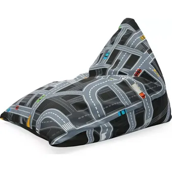 Sedací pytel Sablio Sedací vak Triangl Dětská autodráha: 120 x 100 x 100 cm