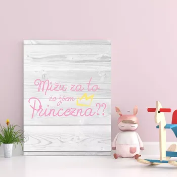 Plechová cedule Sablio Dárková cedulka Můžu za to, že jsem princezna: 30x40 cm