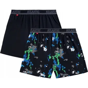 Pánská móda Pánské boxerky Atlantic 2MBX-037 Wl24 L (40) tmavě modré