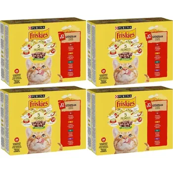 Krmivo pro kočku Purina Friskies mokré krmivo pro kočky mix masových příchutí v omáčce 12x85g