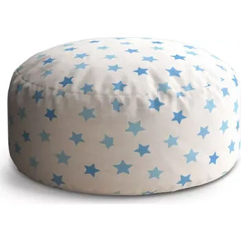 Taburet Sablio Taburet Circle Modré hvězdy na bílé: 38x48 cm