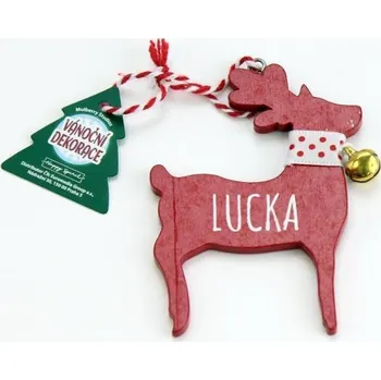 Vánoční dekorace Vánoční dekorace červený sob LUCKA