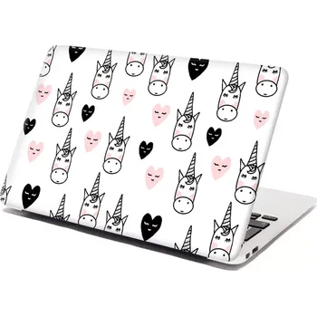 samolepka Sablio Samolepka na notebook Hlava jednorožce - 29x20 cm