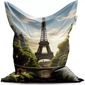 Sedací pytel Sablio Sedací vak Classic Paříž Eifellova věž Art - 150x100 cm