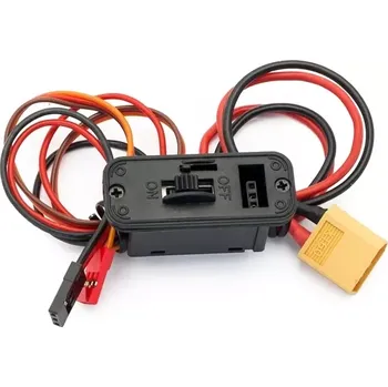 RC náhradní díl KONECT MAXI vypínač s nabíjecí zdířkou/kabelem - JR/GRAUPNER/HITEC na XT60
