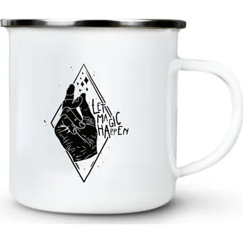 Pánské oblečení Let magic happen - Plechový hrnek VELKÝ 400ml (500 ml po okraj) - 400 ml