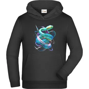 Pánské tričko Kvantová kobra - Dětská mikina s kapucí - 128 cm