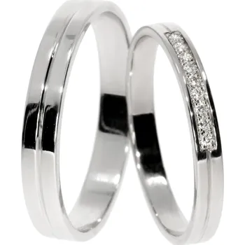 Prsten Zlatnictví Helios Zlaté snubní prsteny L-376 Kameny: S laboratorními Diamanty