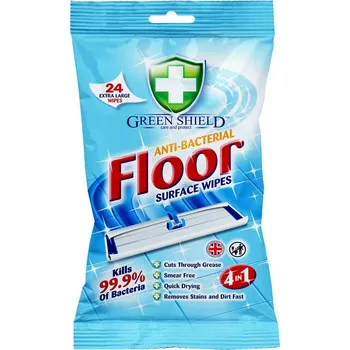 Univerzální čisticí prostředek Green Shield Antibakteriální Čisticí Vlhčené Ubrousky na podlahu 24ks