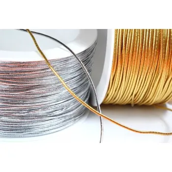 Pruženka klobouková lurex hladký 1,2 mm, barva Zlatá