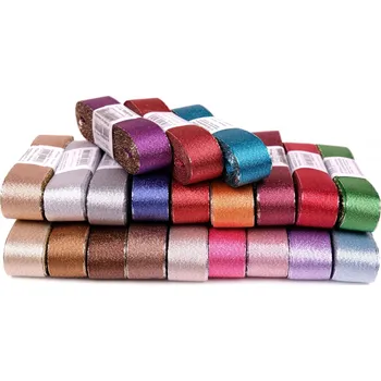 Stuha lurexová torsade šíře 25mm svazek 10m, barva Stříbrná