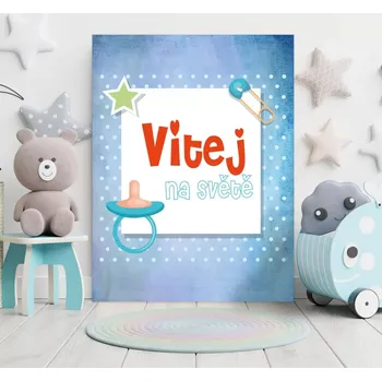 Plechová cedule Sablio Dárková cedulka Vítej na světě 2: 30x40 cm