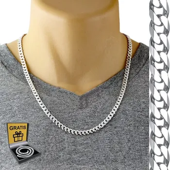 Řetízek Srebrny Łańcuszek Męski SREBRO pr.925 WŁOSKI 5mm Řetěz Diamantový Brus