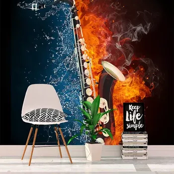 Tapeta Sablio Tapeta Ohnivý saxofon - 208x125 cm