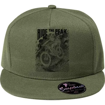 Pánské tričko Ride the Peak, černý potisk - Kšiltovka, čepice 5P RAP - nastavitelná