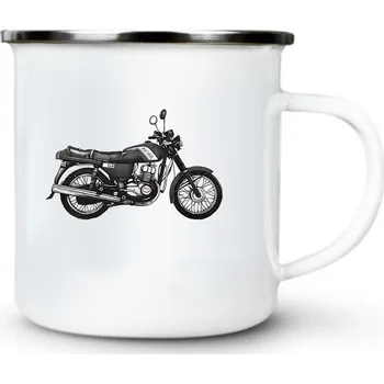 Pánská móda JAWA 350 TS, V3 - Plechový hrnek VELKÝ 400ml (500 ml po okraj) - 400 ml