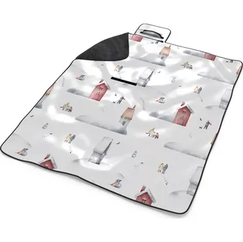 deka Sablio Plážová deka Zimní radovánky: 200x140 cm