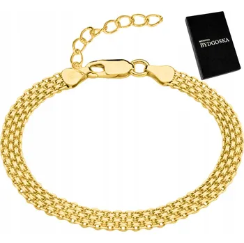 Náramek ZLATÝ DÁMSKÝ NÁRAMEK NA NOHU KOTNÍK STŘÍBRO O RYZOSTI 925