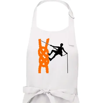 Kuchyňská zástěra Lano horolezec - Dámská zástěra na vaření - Univerzální velikost ( Bílá )