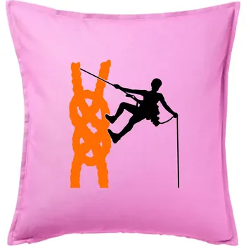 Polštář Lano horolezec - Polštář 50x50 - 50x50 - Pouze potah ( Růžová )