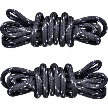 Tkaničky do bot ČERNO-ŠEDÉ Trekové tkaničky 75 cm Kulaté 5 mm tkaničky do bot HQ G9-64